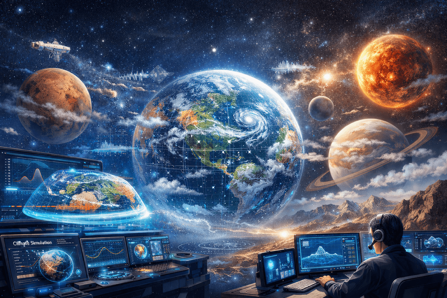 Digital planetary climate simulation